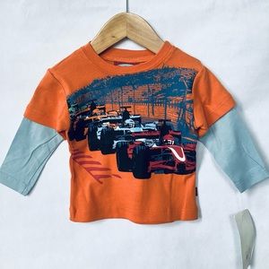 City Threads baby L/S T- shirt RACECARS NW…